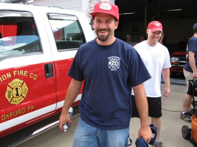 Bob found an old hat was showing it off during a work detail.